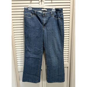 Fashion Bug Crop Denim Jeans Mid Rise Size 18P Medium Wash‎